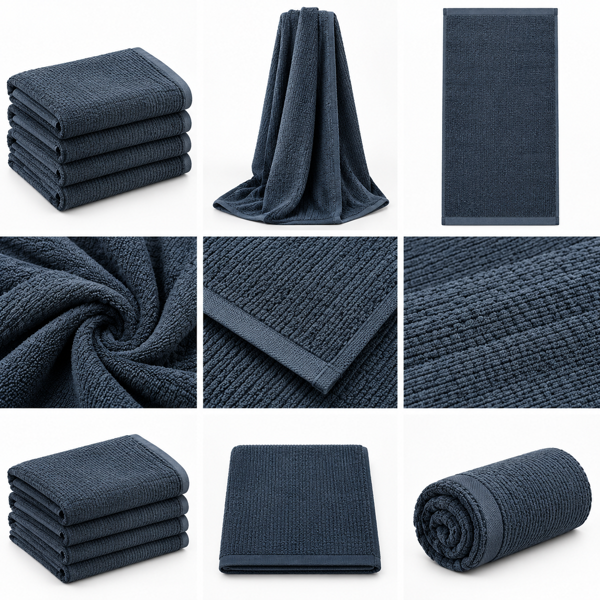 Luxury Malaysia Black King Size Cotton Bath Towel – Ultra Fluffy 30x60 Inches