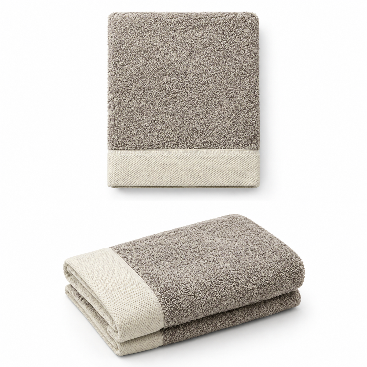 Premium Hotel Quality Beige Triple Cotton Bath Towel – Extra Large 30x60 Inches