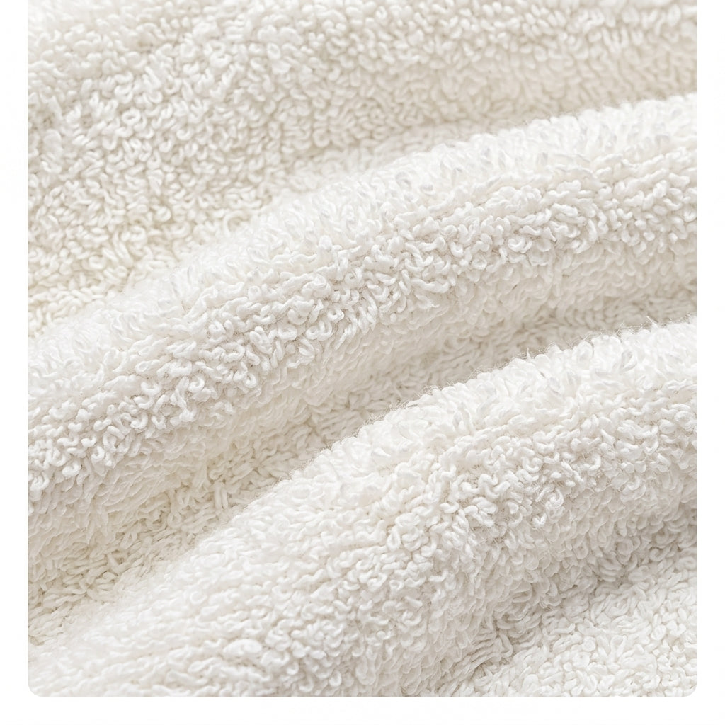 Premium White & Golden Cotton Bath Towel – Elegant Greek Border Design- 24x48 inches.