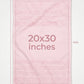 Premium Soft Pink Ribbed Face Towel (20" x 30")