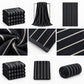 Premium Black & White Pinstripe Hand Towels (20" x 40")