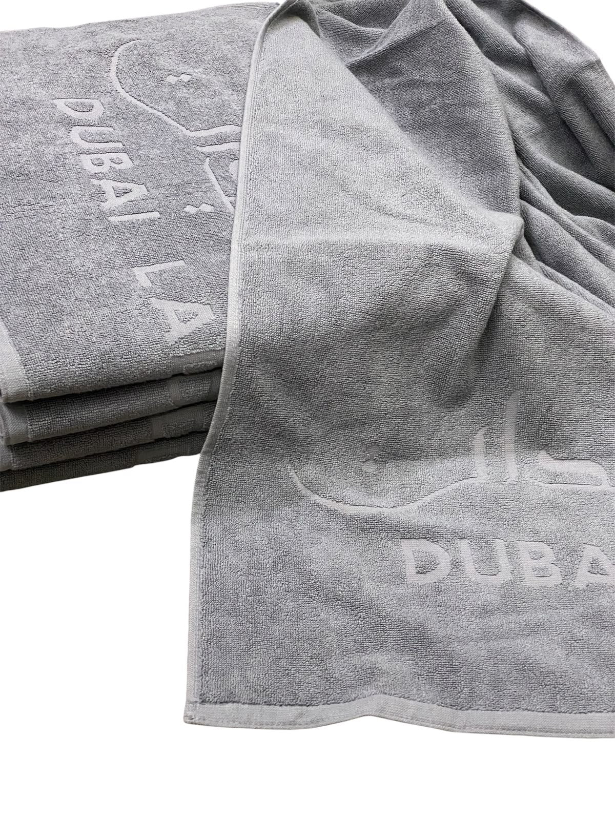 Premium Hotel Quality Embossed Grey Bath Towel – 30x60 Inches