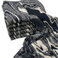 Modern Black & Milky White Abstract Pattern Face Towel (20" x 30")