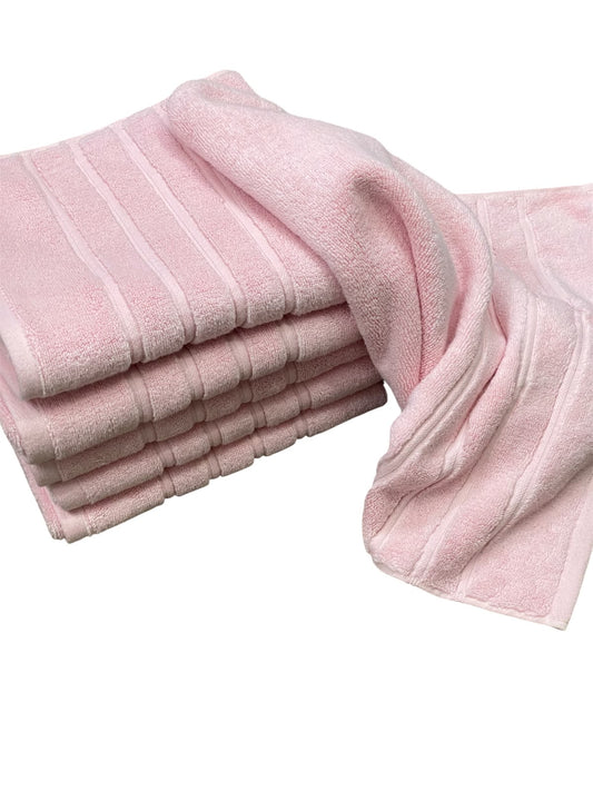 Premium Soft Pink Ribbed Face Towel (20" x 30")